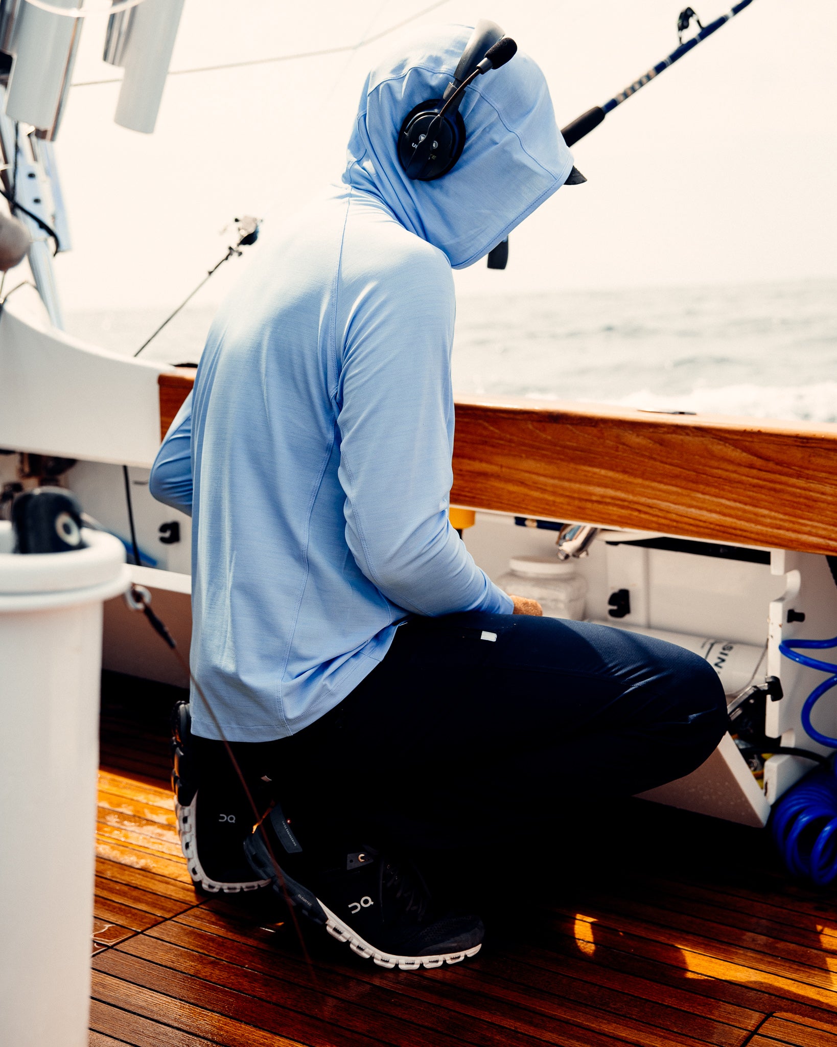 Billfish Gear Men Fishing Long Sleeve Hooded Shirts Blusas para Pesca Fishing Performance Apparel