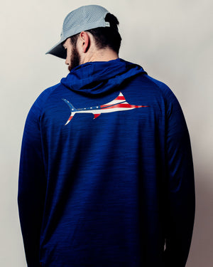 USA Marlin Hooded Long Sleeve