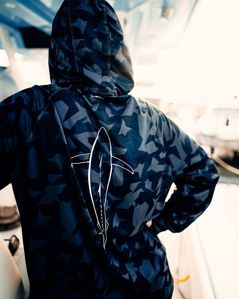 Tuna Silhouette Hooded Long Sleeve