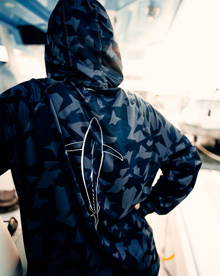 Tuna Silhouette Hooded Long Sleeve