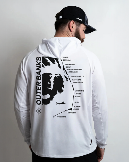 Outer Banks Map Hooded Long Sleeve