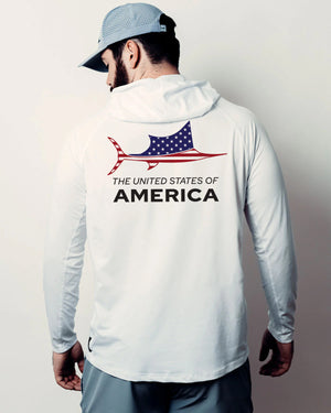 The USA Billfish Hooded Long Sleeve
