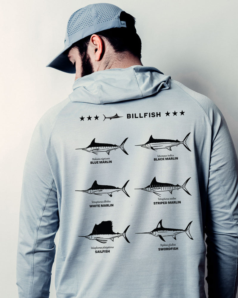 Billfish Species Hooded Long Sleeve