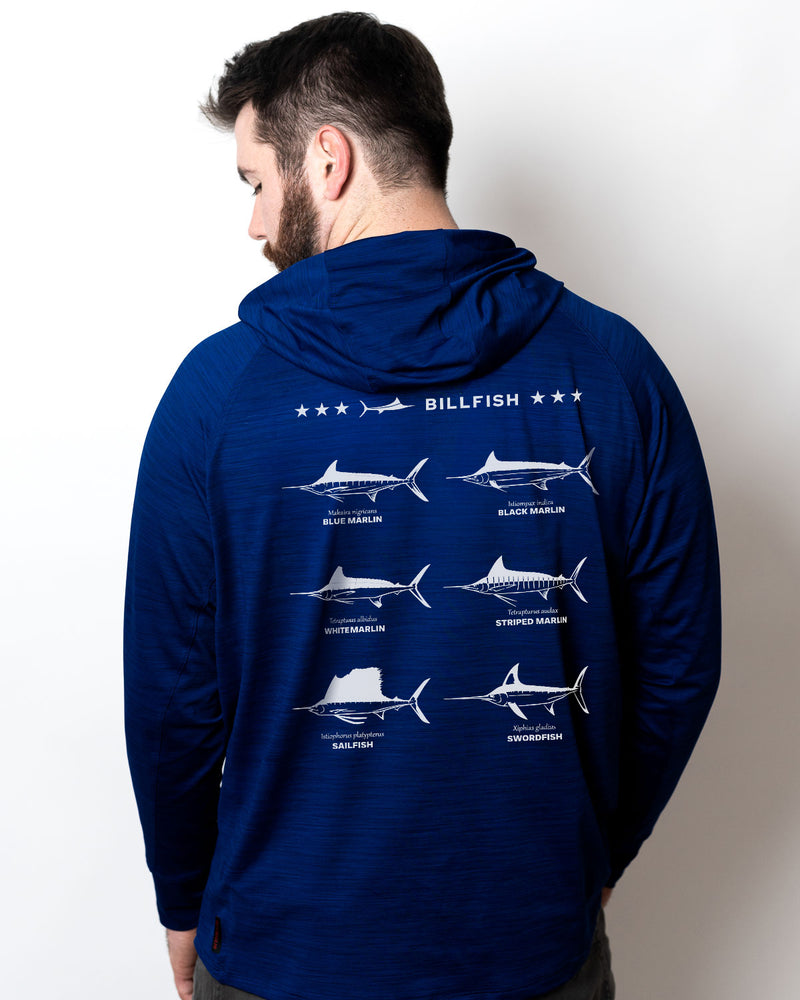 Billfish Species Hooded Long Sleeve
