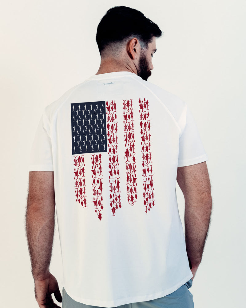 US Flag of Billfish Billfisher Short Sleeve