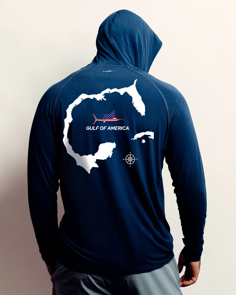 Gulf of America Map Hooded Long Sleeve