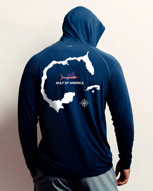 Gulf of America Map Hooded Long Sleeve