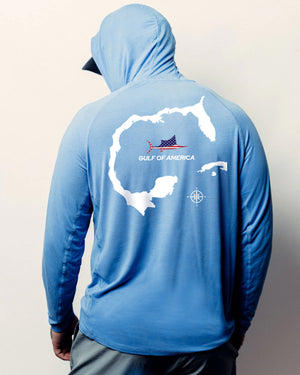 Gulf of America Map Hooded Long Sleeve