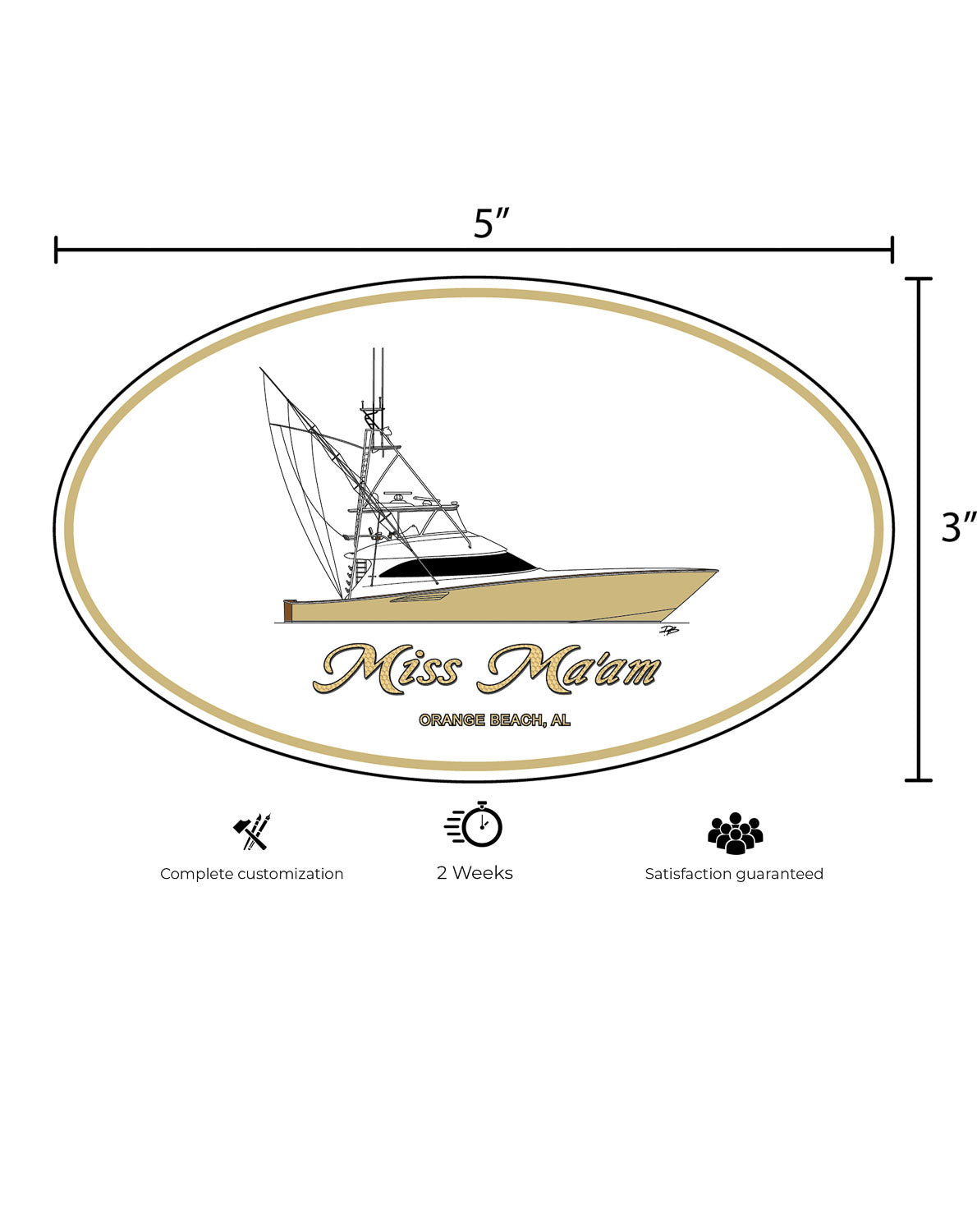 Lage Size Custom Ship Name Stickers For Boat Body Decal Styling